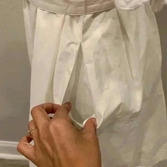 10 Crosby Derek Lam Eyelet Dress Ruffled Collar Belted Waist Romantic Boho - Picture 6 of 9